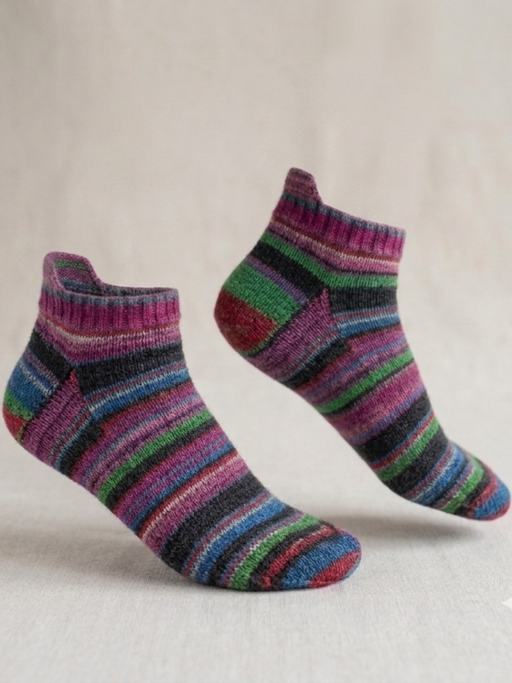 Quirky birki ankle Sox handcrafted merino wool 7-8.5
